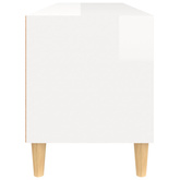 vidaXL Szafka pod TV, wysoki połysk, biała, 100x34,5x44,5 cm