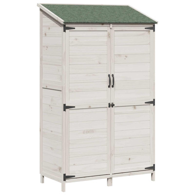 Shed ogrodowy Biały 106,5 x 56 x 176 cm Drewno Świerkowe