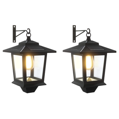 Lampa Montażowa na Ścianie 2 szt. Czarny 19 x 14 x 25 cm