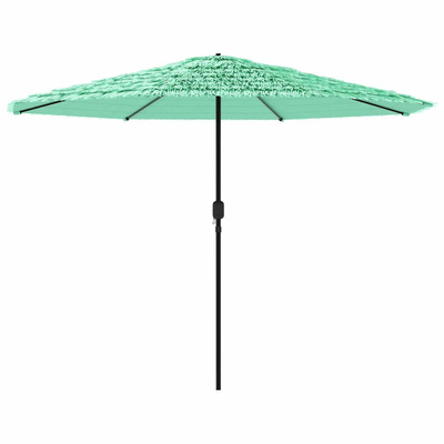 Parasol ogrodowy na stalowym słupku, zielony, 324x324x247 cm