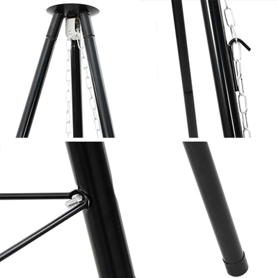 Tripod na ognisko 2 pcs Czarny Stal