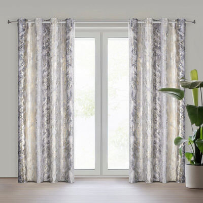 Zasłona Sofi srebrna 135x250