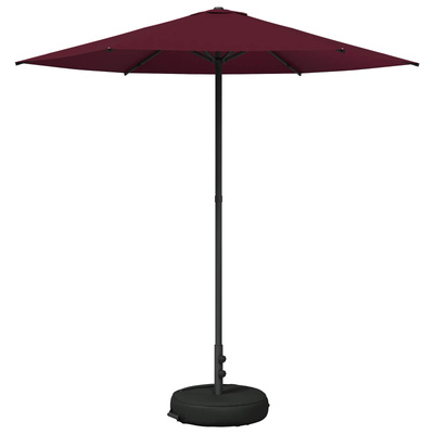 Parasol ogrodowy z podstawą 230 x 230 cm Poliester Prostokątny