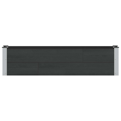 Podniesiona rabata ogrodowa Czarny 150 x 30 x 36 cm