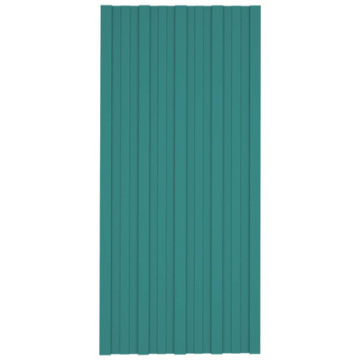 Panel dachowy 12 pcs zielony 100 x 45 cm Stal galwanizowana