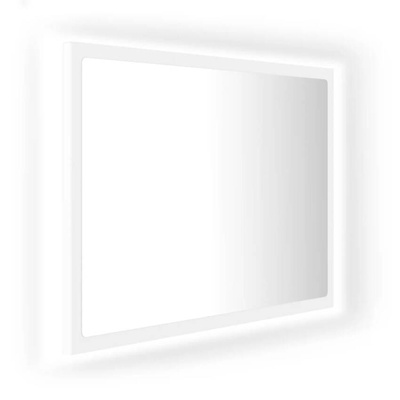 vidaXL Lustro łazienkowe z LED, białe, 60x8,5x37 cm, akryl