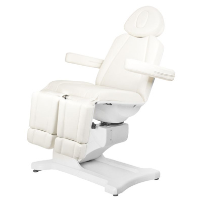 Fotel kosmetyczny elektr. Azzurro 869AS pedi obrotowy 5 siln. biały 114877