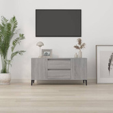 vidaXL Szafka pod TV, szary dąb sonoma, 102x44,5x50 cm