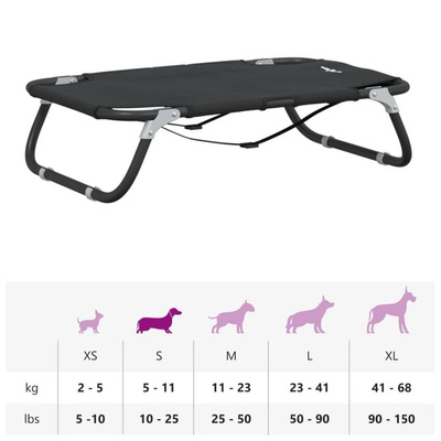 vidaXL Legowisko dla psa, antracytowe, tkanina Oxford i stal