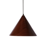 Dunca Lampa Wisząca 32 Czarny 1X40 E27 Klosz Ciemny Orzechowy