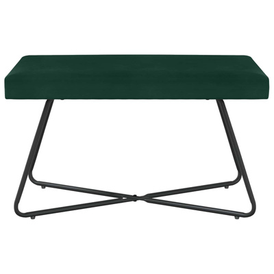 ławka Ciemnozielony 80 x 40 x 45 cm Welur