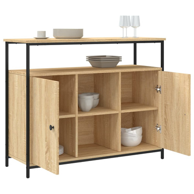 Komoda Sonoma Oak 100x35x80 cm Drewno konstrukcyjne