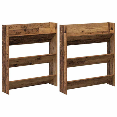 Szafka na buty z półką 2 pcs Stare drewno 84 x 18 x 90 cm