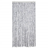 Zasłona przeciwko owadom, biało-szara, 100x230 cm, szenil