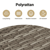 7-cz. zestaw wypoczynkowy do ogrodu, z poduszkami, szary
