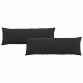 Poduszki na sofę 2 pcs Czarny 120 x 40 cm Tkanina sztruksowa