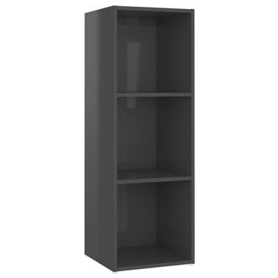 vidaXL Szafka pod TV, szara na wysoki połysk, 107x35x37 cm