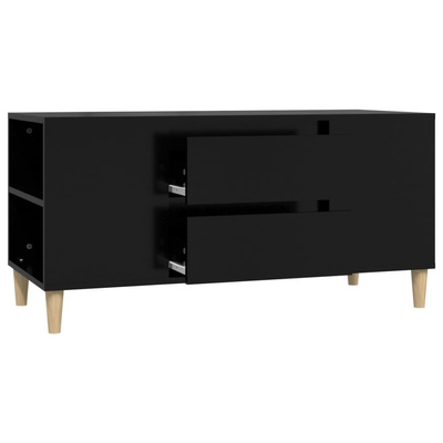vidaXL Szafka pod TV, czarna, 102x44,5x50 cm, materiał drewnopochodny