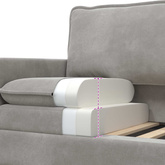 Sofa jasnoszary 156 x 81 x 87,5 cm Welur