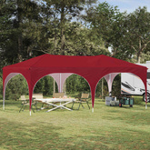 Namiot imprezowy rozkładany 575 x 288 x 245 cm bordowy
