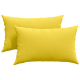 Poduszki na sofę 2 pcs Jasnożółty 50 x 30 cm tkanina