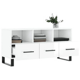vidaXL Szafka pod TV, biała, wysoki połysk, 102x36x50 cm model standard