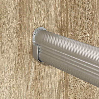 Drążek do szafy 2 pcs Srebrny 464 x 15 x 29 mm Stop Aluminium