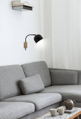 Kinkiet czarny lampa ścienna 40W E27 regulowany Rupi Candellux 21-76687