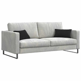 Poduszki na sofę 2 pcs Czarny 50 x 30 cm Tkanina sztruksowa