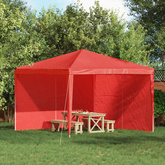 Ściana boczna namiotu na imprezy 2 pcs czerwony 300 x 195 cm