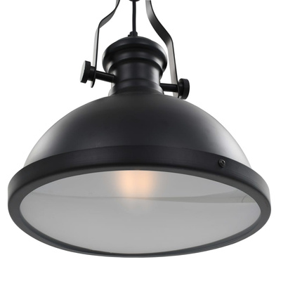 Lampa sufitowa, czarna, okrągła, E27