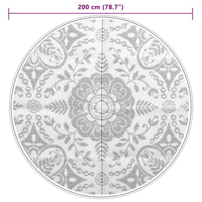 vidaXL Dywan na zewnątrz, różowy, Ø200 cm, PP