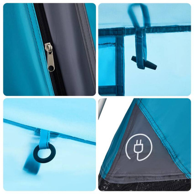 vidaXL Namiot rodzinny, 10-os., niebieski, szybko rozkładany