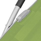 vidaXL Leżak z poduszką, aluminium i textilene, zielony