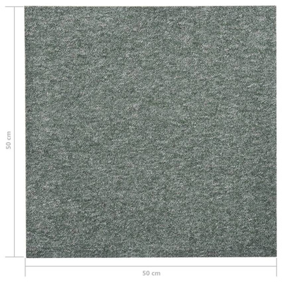 vidaXL Podłogowe płytki dywanowe, 20 szt., 5 m², 50x50 cm, zielone