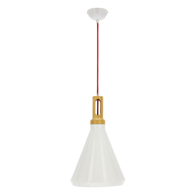 Lampa sufitowa wisząca candellux robinson 31-37695 e27 biały / wnętrze żółte