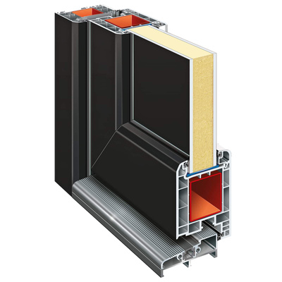 Drzwi Frontowe 98 x 208 cm PVC antracytowy