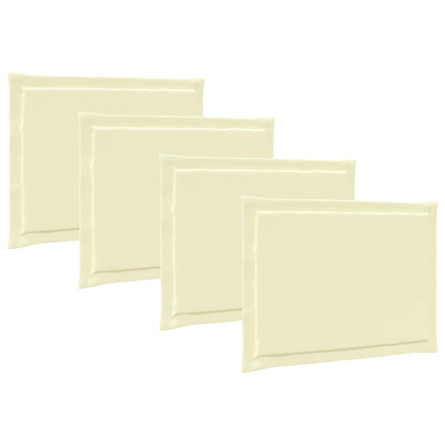 Poduszki na siedziska 4 pcs kremowy 47 x 36 x 2 cm Poliester