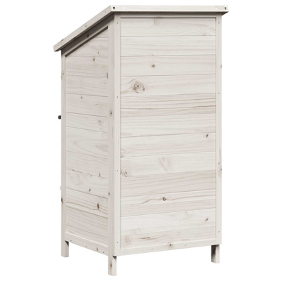 Shed ogrodowy Biały 59 x 56 x 113,5 cm Drewno Świerkowe