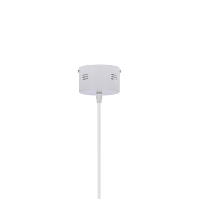 Lampa wisząca LUND 48 cm minimalistyczna – biały klosz talerz - skandynawska lampa do jadalni i salonu LED