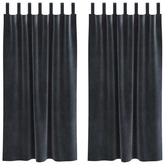 Zasłony zaciemniające 2 pcs Ciemnoszary 140 x 175 cm Aksamit