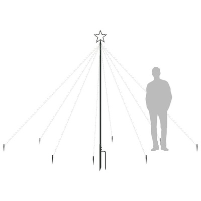 vidaXL Choinka z lampek, wewn./zewn., 400 niebieskich diod LED, 2,5 m