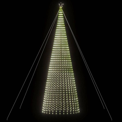 vidaXL Stożkowa choinka z lampek, 1544 zimnych białych LED, 500 cm