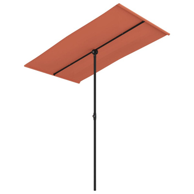 Parasol ogrodowy na aluminiowym słupku, 180x110 cm, terakota
