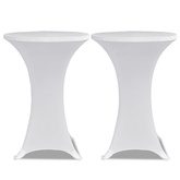 Obrus na stół barowy ? 60 cm, biały, elastyczny, 2 szt.