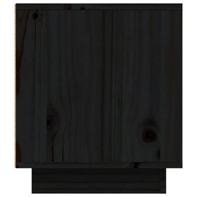 Szafka pod TV, czarna, 80x35x40,5 cm, lite drewno sosnowe vidaXL