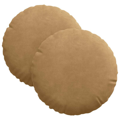Poduszki na siedziska 2 pcs Brązowy ?30 x 13 cm Aksamit