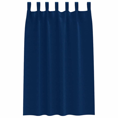 Firany blackout z kółkami 2 pcs Ciemnoniebieski 175 x 140 cm