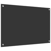 Panel kuchenny Ciemnoszary 90 x 60 cm szkło hartowane