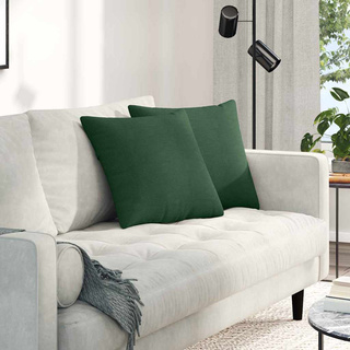 Poduszki na sofę 2 pcs Ciemna zieleń 45 x 45 cm